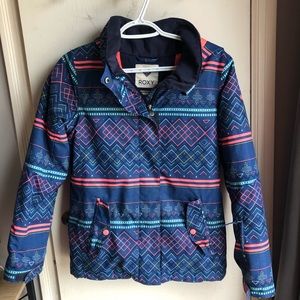 Roxy girls winter snowboarding jacket. Sz 14 (LG).